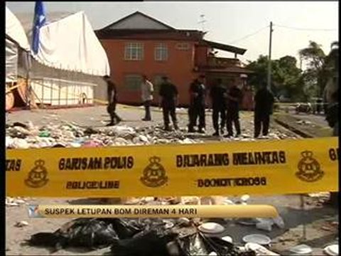 Suspek letupan bom direman 4 hari