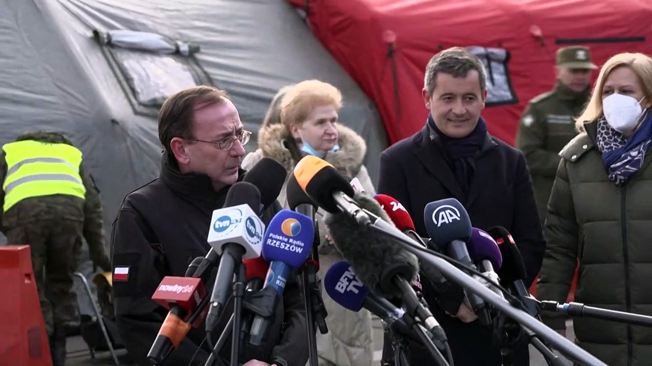 Ukraine : Les ministres de l'Intérieur français et allemand se rencontrent à la frontière polonaise