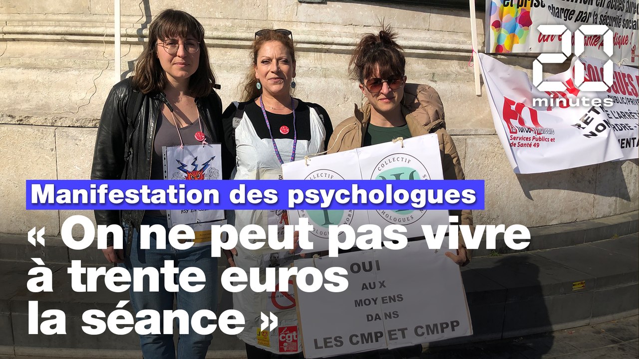 Santé mentale: Des psychologues manifestent con...