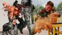 L'entraînement de fou furieux des soldats chinois qui encaissent comme personne