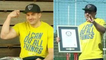 Drew Mitchell, joueur de rugby professionnel, entre dans le Guinness Book grâce à un record de force original