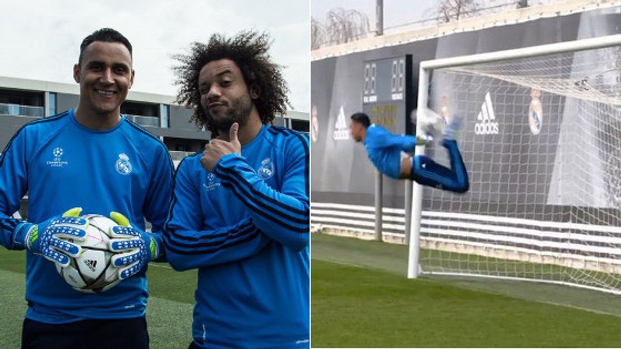 Keylor Navas régale lors d'un concours de frappes à l'entraînement du Real Madrid