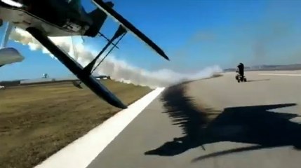 Regardez cette spectaculaire cascade en avion à quelques mètres du sol