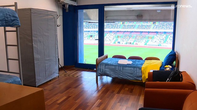 Estádio de Leiria transforma-se na casa de refugiados ucranianos