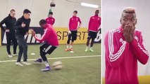 Paul Pogba et Patrice Evra affrontent les deux freestylers français Séan Garnier et Soufiane Bencok