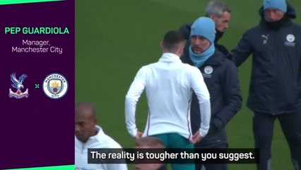 Guardiola dismisses treble talk as a ‘fairy tale’