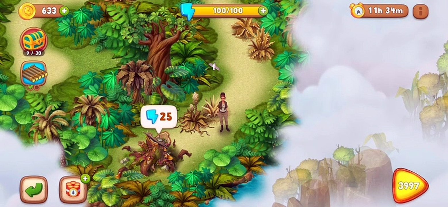 Gardenscapes - using the lightnings earned while playing the game