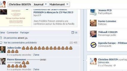 Christine Boutin : Sa page facebook envahie de smileys caca