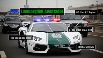 Découvrez la Lamborghini Aventador, la Ferrari FF et la Chevrolet Camaro SS des policiers de Dubaï