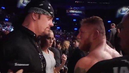 L'Undertaker et Brock Lesnar ont un échange très tendu à l'UFC 121