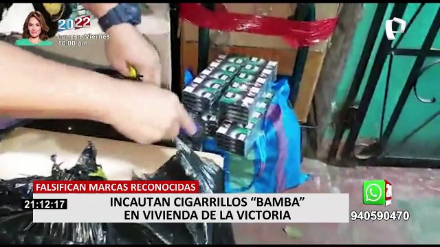 La Victoria: Policía incauta decenas de cajas con cigarrillos bamba