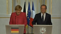 Lapsus d'Angela Merkel : Elle confond François Hollande et François Mitterrand