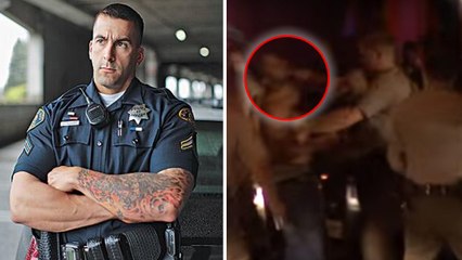 Un policier de Compton met KO un drogué agressif