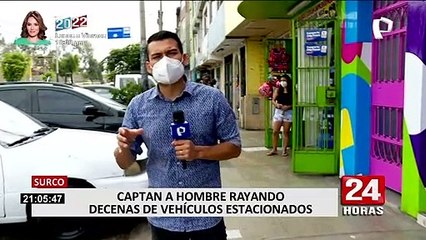 Surco: buscan a sujeto que rayó decenas de autos de 5 calles sin motivo alguno