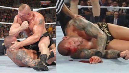 Quand Brock Lesnar blessait involontairement Randy Orton lors du Summer Slam 2016