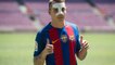 Lucas Digne n'arrive pas à jongler et à envoyer le ballon en tribunes pour sa présentation au FC Barcelone
