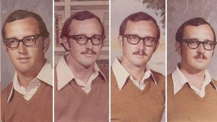 Pendant 40 ans, le professeur Dale Irby s'est habillé de la même façon sur ses photos de classe