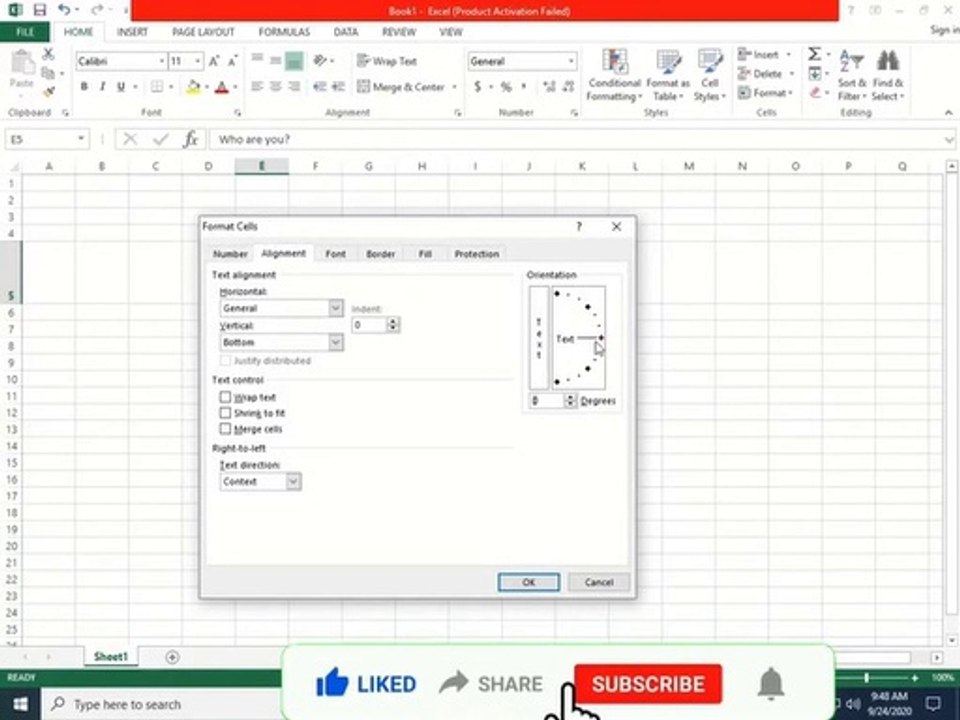 Microsoft Excel Hindi Urdu tutorials Orientation and Indent - class 5 | Technical Buddy