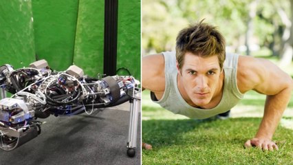 Kengoro est un robot humanoïde qui fait des pompes et transpire