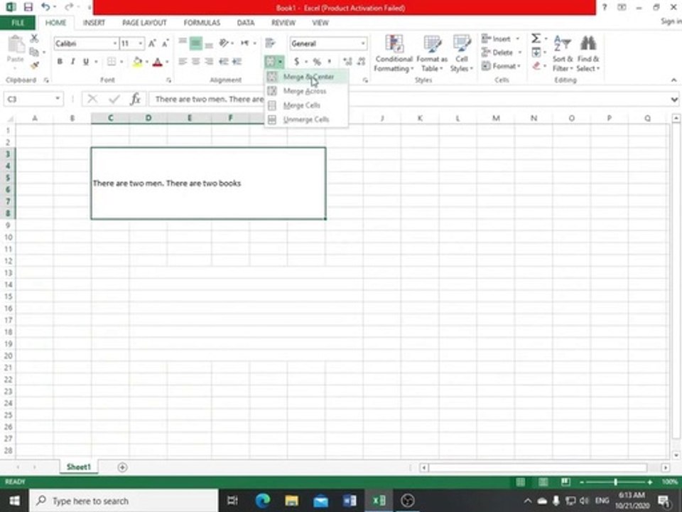 Microsoft Excel Hindi Urdu tutorials Wrap text and Merge cell - class 6 | Technical Buddy