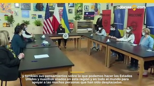 Polonia: VP Harris se reúne con refugiados ucranianos