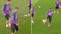 Cristiano Ronaldo se prend un petit pont à l'entraînement avec le Real Madrid et s'énerve