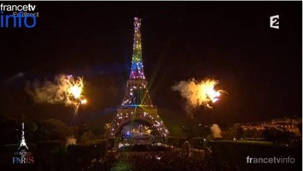 Feu d'artifice du 14 Juillet : La Tour Eiffel aux couleurs de l'arc-en-ciel fait débat