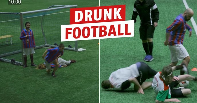 Les norvégiens inventent le Drunk Football , le foot après avoir bu de l'alcool !
