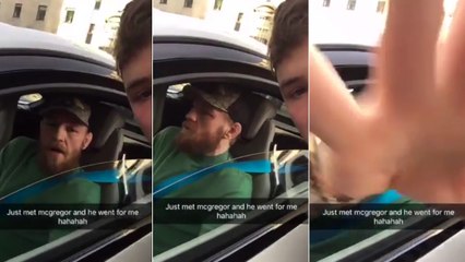 Un fan un peu trop insistant embête Conor McGregor, mais le regrette très vite...