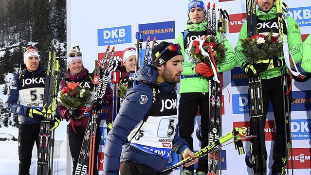 Martin Fourcade quitte le podium à cause d'un mauvais geste des athlètes russes