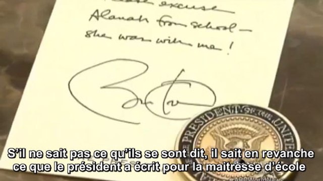 Barack Obama rédige un mot d'excuse à une fillette de 5 ans pour excuser son absence de l'école