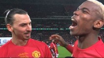 Zlatan Ibrahimovic : Son interview hilarante avec Paul Pogba après la victoire en Coupe de la Ligue avec Manchester United