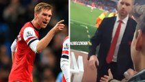 Mertesacker prend un énorme vent par un supporter, il a failli péter les plombs...