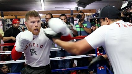 La séquence folle de Canelo Alvarez à l'entraînement : un combo de 20 coups