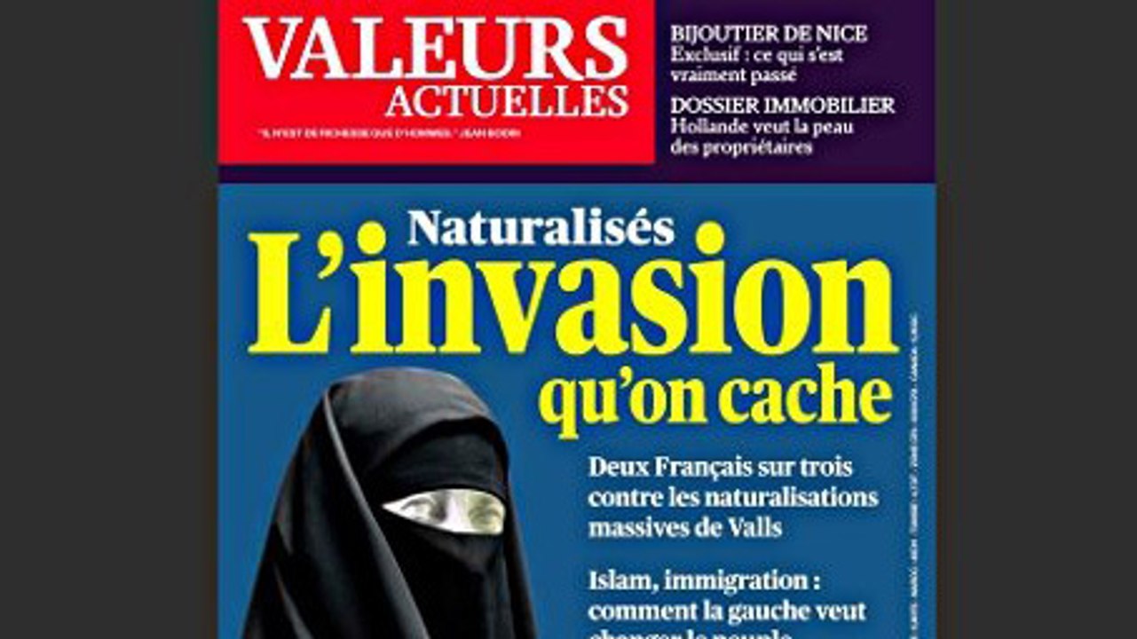 Valeurs Actuelles : La couverture d'une Marianne voilée fait polémique, l'UEFJ porte plainte