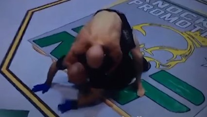 Joseph Nehm mis KO par Ryse Brink a tenté d'étrangler l'arbitre après l'arrêt du combat