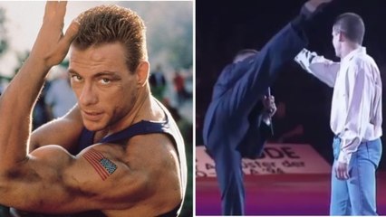Même en costard, JCVD est capable de mettre des coups de pied de folie !