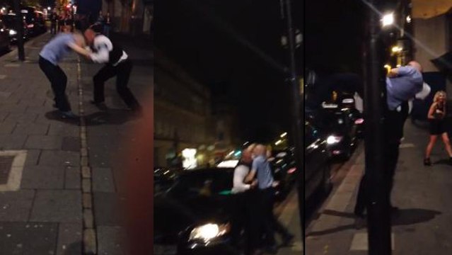 L'impressionnante bagarre entre un videur de discothèque et un client