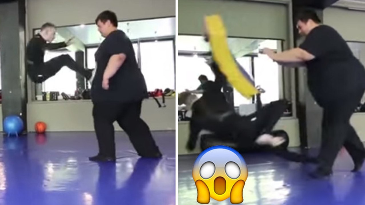 Quand un mec de 60 kilos essaie de se battre contre un mec de 260 kilos...