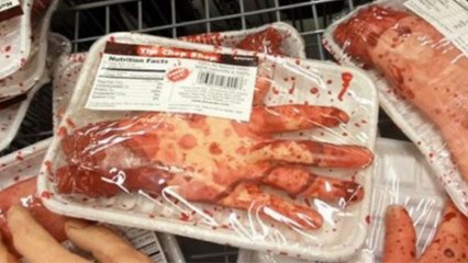 Halloween : les supermarchés Europris mettent en vente de faux membres humains au rayon viande