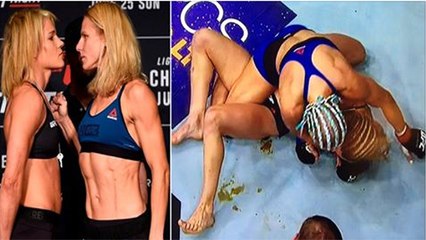 UFC Fight 112 : Justine Kish se lâche littéralement après une soumission de Felice Herrig
