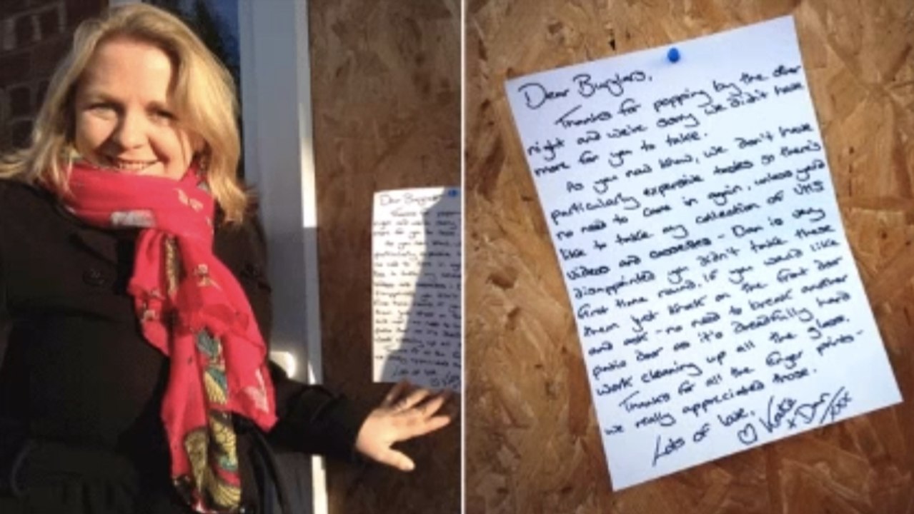 Après un cambriolage, Kate Barrett et Dan Owens écrivent une lettre hilarante à leurs voleurs