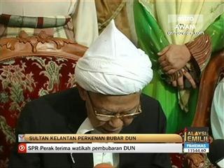 Sultan Kelantan perkenan bubar DUN