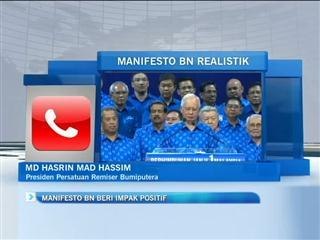 Manifesto BN beri impak positif