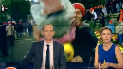 i>Télé : Un journaliste se fait molester et insulter en direct à Quimper