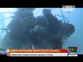 Hampir 400 kg sampah berjaya dikumpul