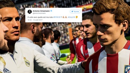 Quand Griezmann tente de découvrir sa note dans FIFA 18, la réponse d'EA Sports est mythique