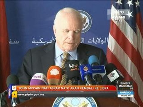 McCain nafi askar NATO kembali ke Libya
