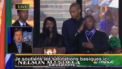 Hommage à Mandela : ce que l'interprète a vraiment dit