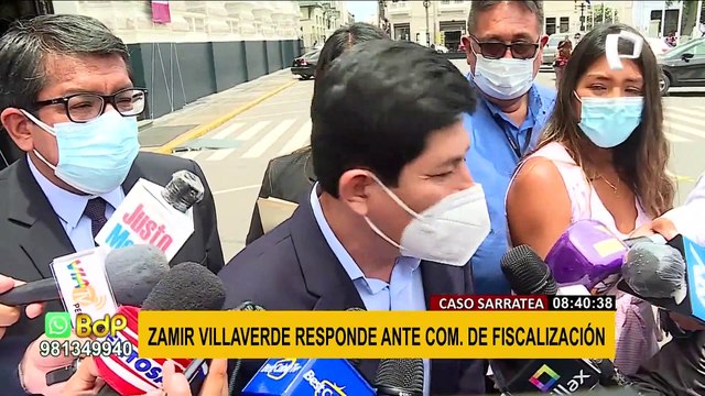 Zamir Villaverde se presentó ante la Comisión de Fiscalización en el Congreso